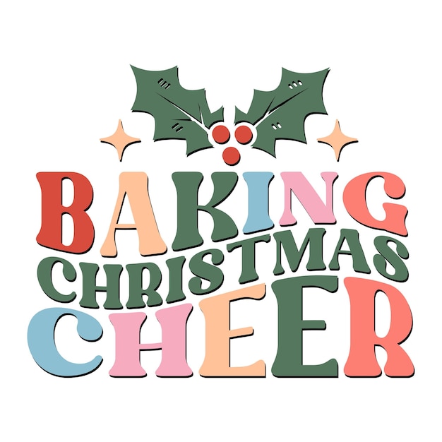 Baking christmas cheer Retro Design