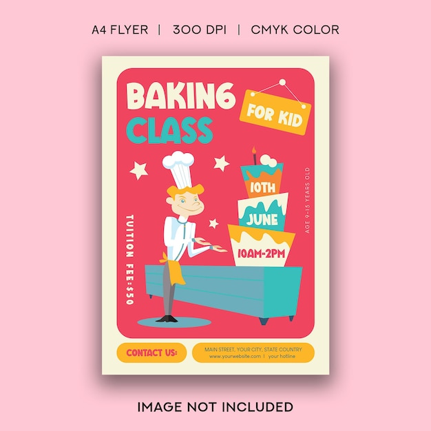 Vector baking class flyer