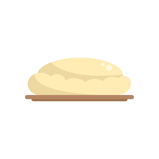 Vector baking dough icon flat vector pizza flour pastry ball