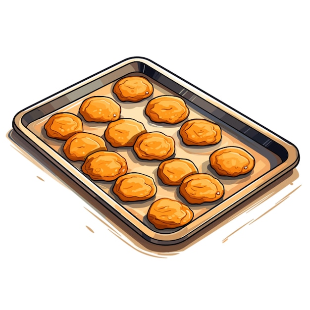 Vector baking sheet vector on white background