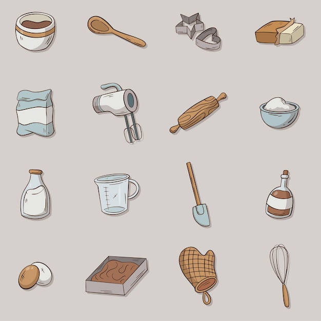パン作り道具のイラスト