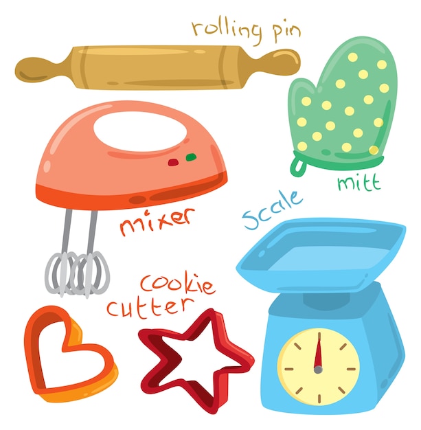 Baking utensils illustration