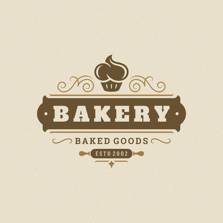 Vector bakkerij badge of label retro vectorillustratie