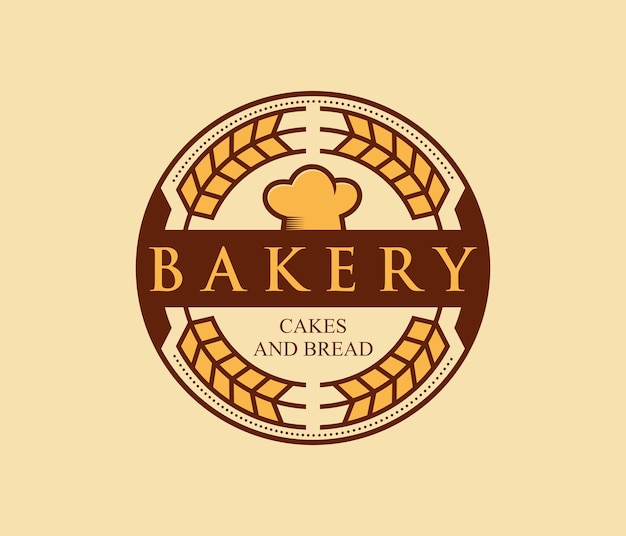 Bakkerij brood en gebak ontwerp logo