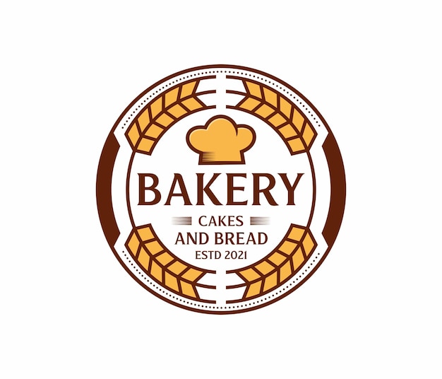 Bakkerij brood en gebak ontwerp logo