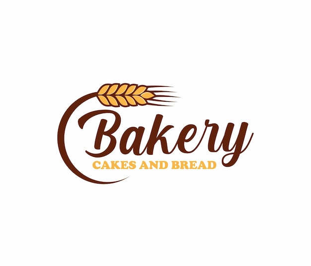 Bakkerij brood en gebak ontwerp logo