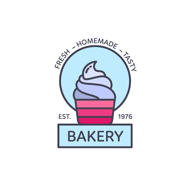 Bakkerij cake logo ontwerp