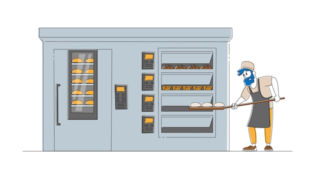 Bakkerij-fabriek en broodproductieconcept