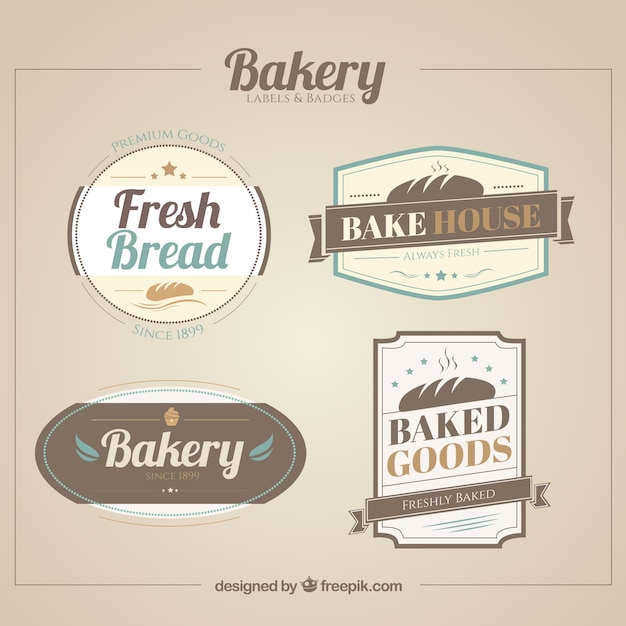 Bakkerij label set