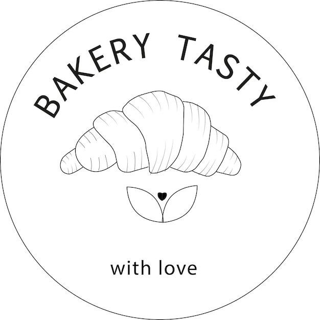 Bakkerij Logo Design Bakken en Cake Pastry Eenvoudige zelfgemaakte badge sjabloon