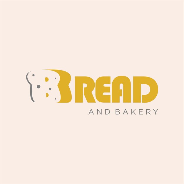 Bakkerij logo design brood typografie vector
