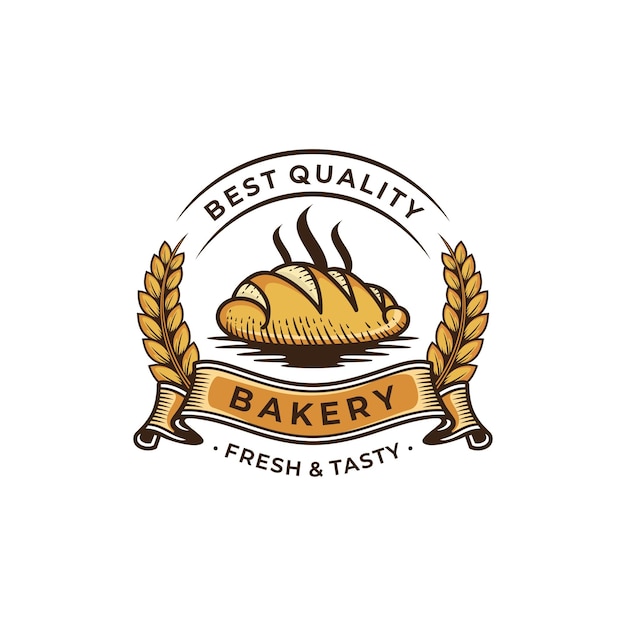 Vector bakkerij logo ontwerp