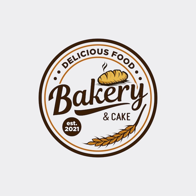 Bakkerij logo sjabloon