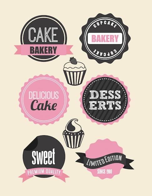 bakkerij ontwerp over witte achtergrond vectorillustratie