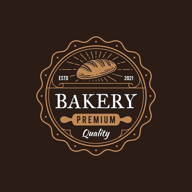 Bakkerij restaurant logo set