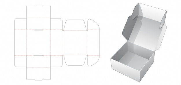 Bakkerij vouwdoos gestanst sjabloon