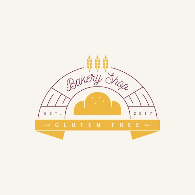 Bakkerijcake logo-ontwerp glutenvrij