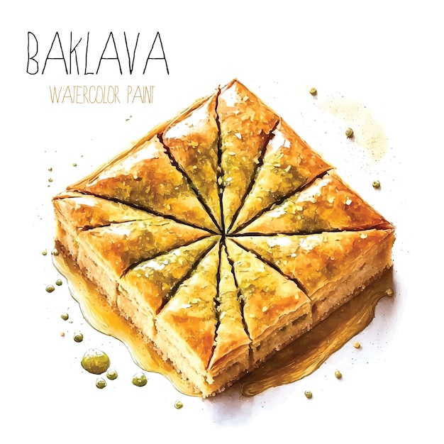 Baklava aquarelverf