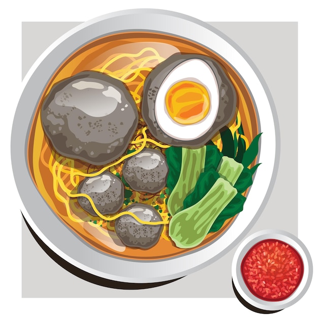 Vector bakso sapi