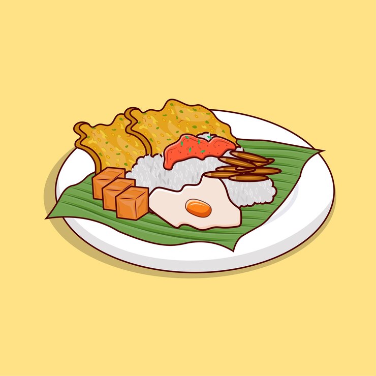 Vector bakwan sayur or vegetable fritter with tofu, indonesian snack, asian food