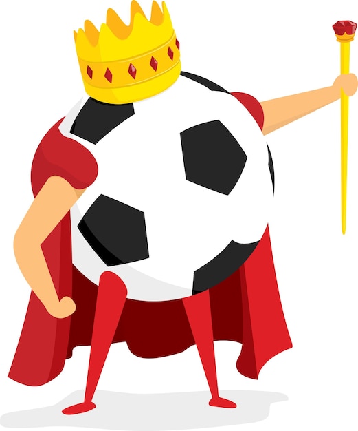 Bal als koning van voetbal of voetbal