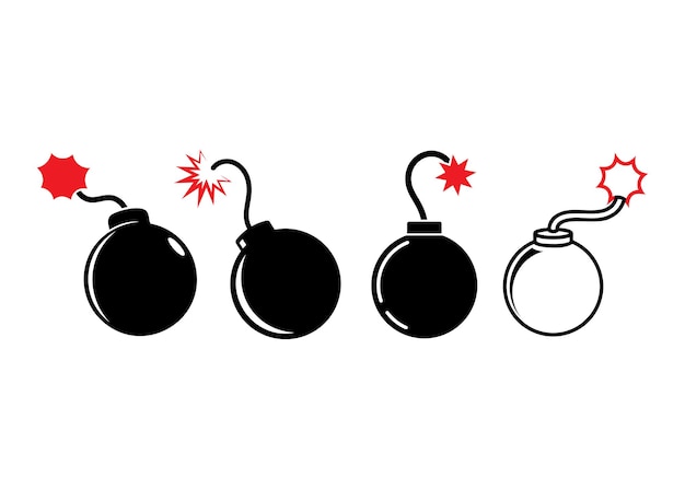 Bal bom pictogram ontwerp sjabloon vector geïsoleerd