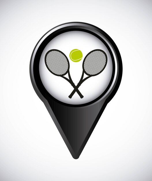 Bal en racket pictogram