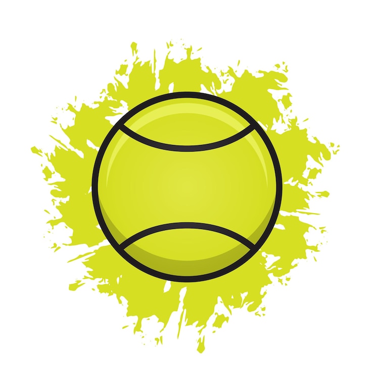 Vector bal voor tennis.sportattributen.