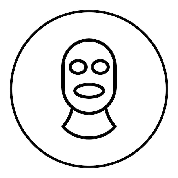 Vector balaclava vector icon can be used for prison iconset