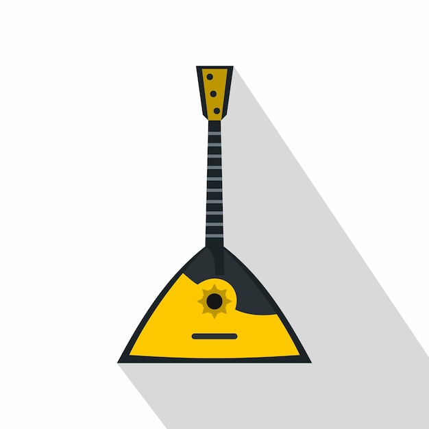 Vettore icona di strumento musicale popolare russo balalaika illustrazione piatta dell'icona vettoriale di balalaika per il web design
