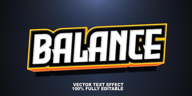 Vector balance bold vector text effect