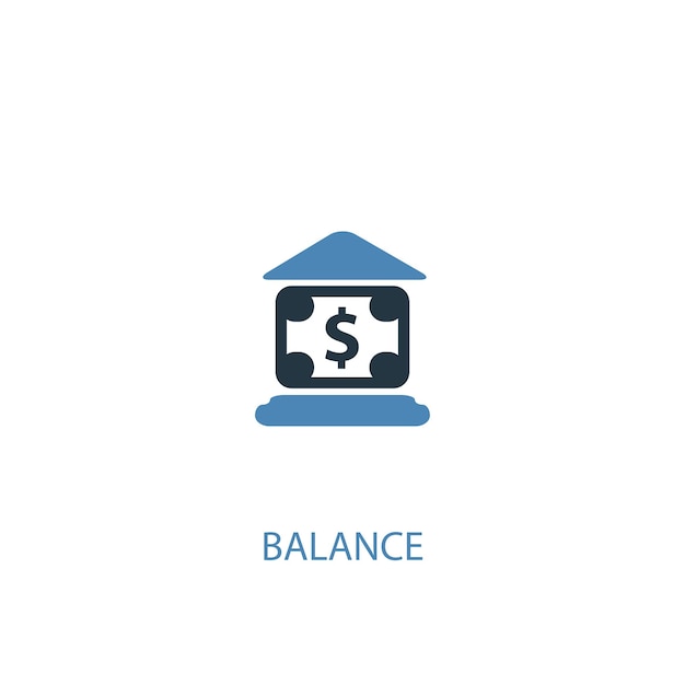 Balance concept 2 colored icon. simple blue element illustration. balance concept symbol design. can be used for web and mobile ui/ux