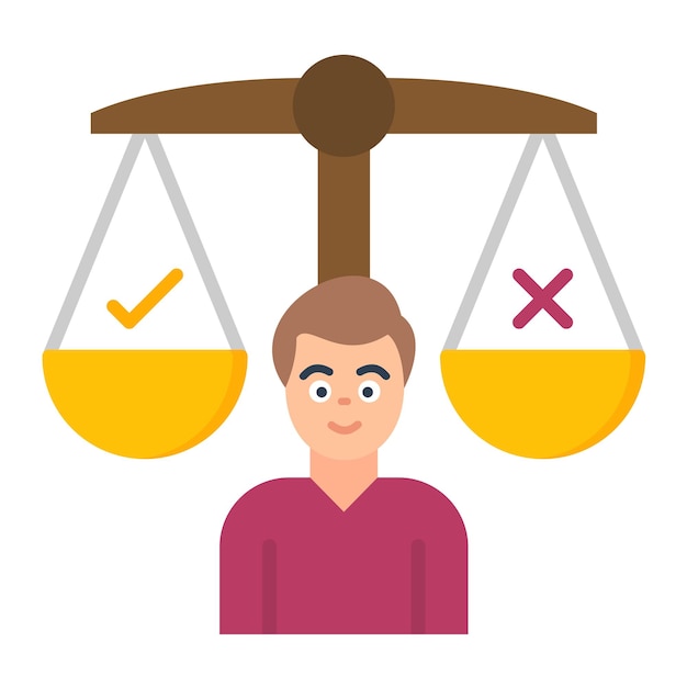 balance decision flat illustration