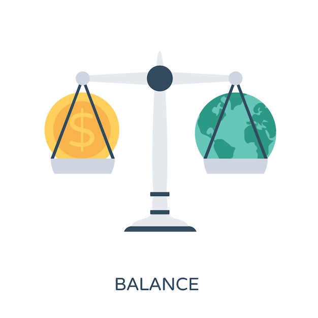 Balance flat vector icon