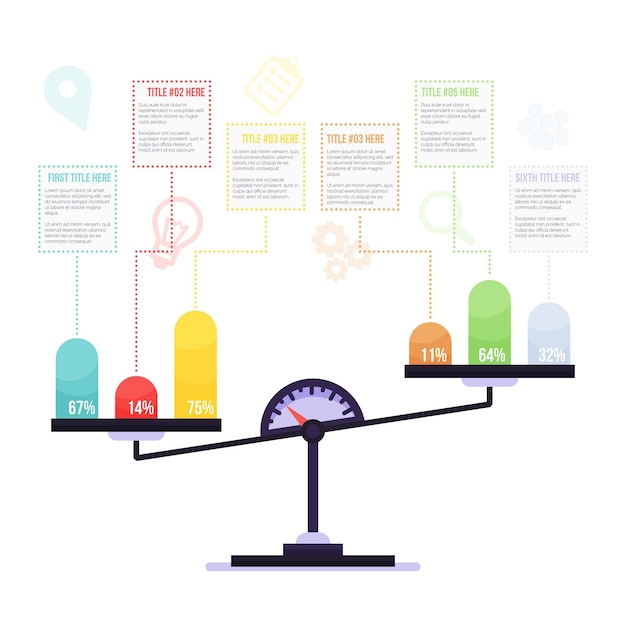 Equilibrio del concetto di infografica