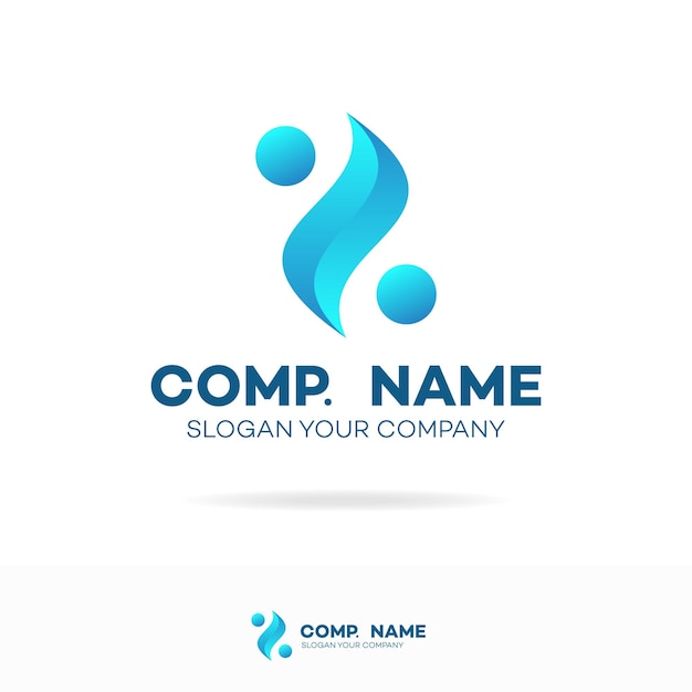 Balance logo set colorful style for water company economic firm Vector Illustration 10 eps