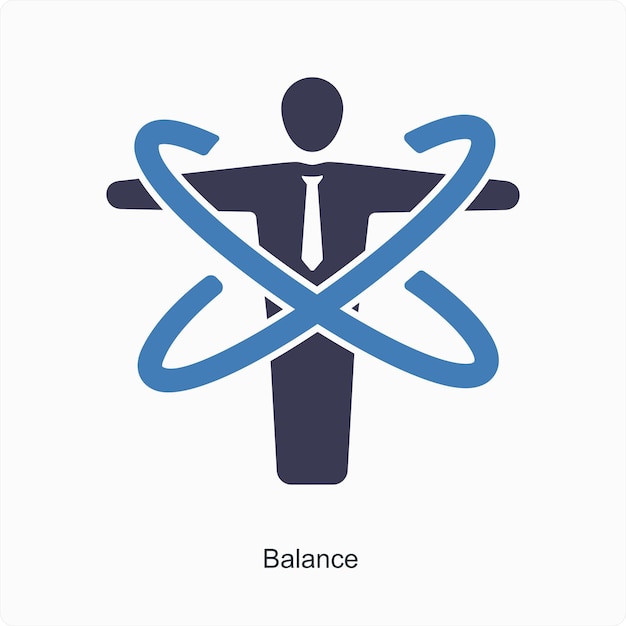 Balance and protection icon concept