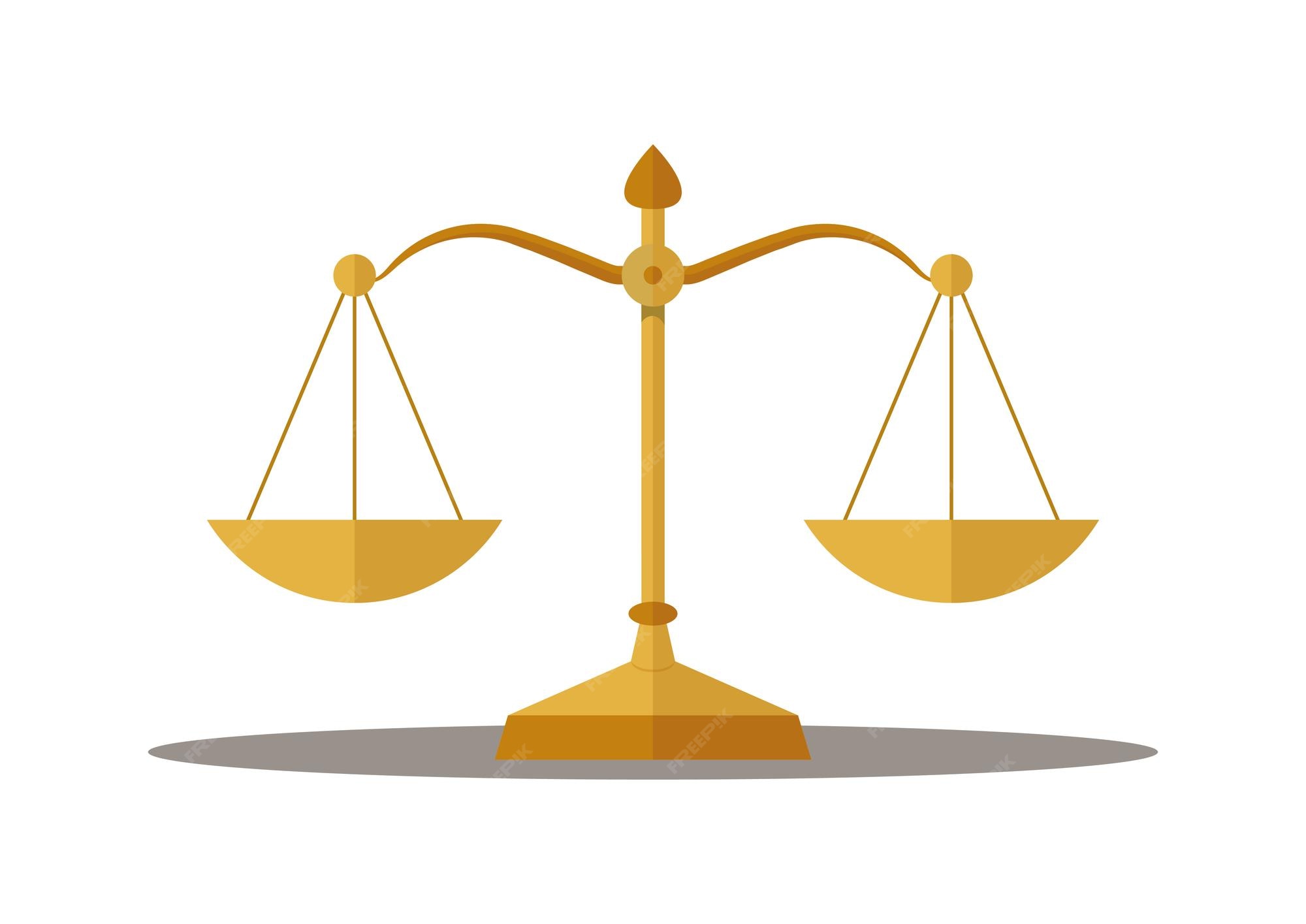 Premium Vector Balance scale clipart vector illustration isolated on