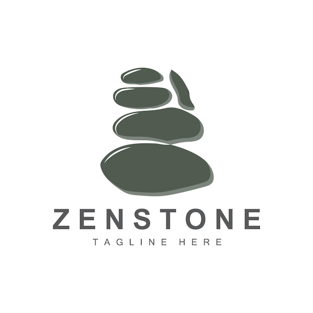 Balance stone logo design vector therapy stone massage stone hot stone e zenstone product brand illustration