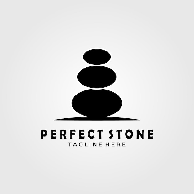 Balance stone  logo vector illustration template design