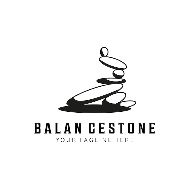 Premium Vector | Balance stone vintage retro minimalist logo vector ...