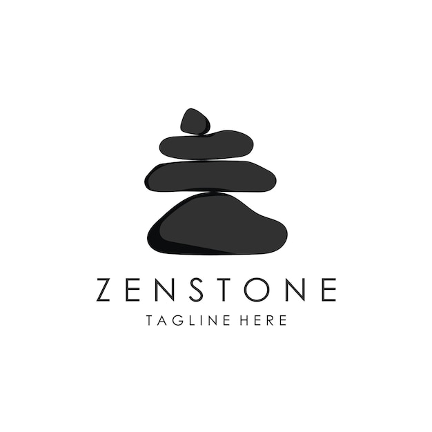 Сбалансированный шаблон логотипа zen stone