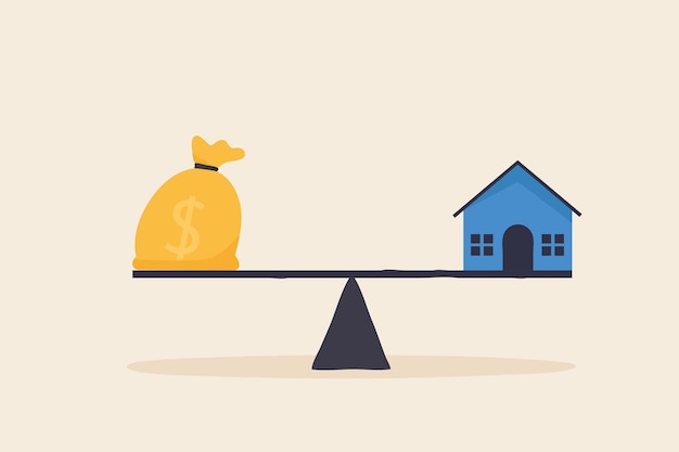 Balancing housing costs scale is balancing dollar vs house