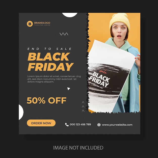 Balck friday social media instagram facebook post banner template