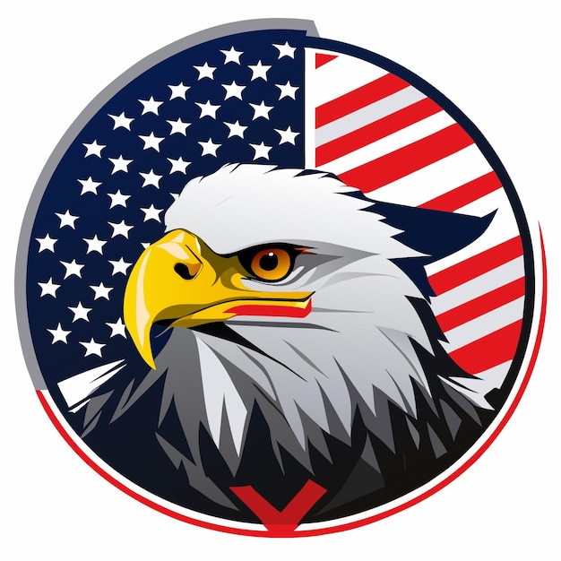 Vector bald eagle in american tradition