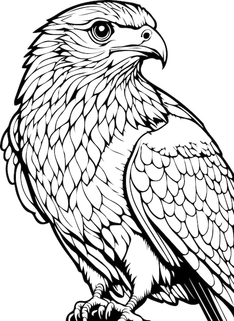 Bald Eagle Black and White Vector illustratie mandala voor vinyl snijden