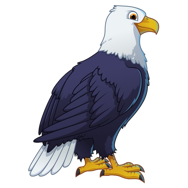 Bald eagle cartoon animal illustration