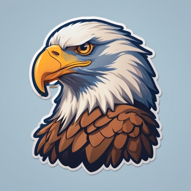 Bald eagle cartoon vector background