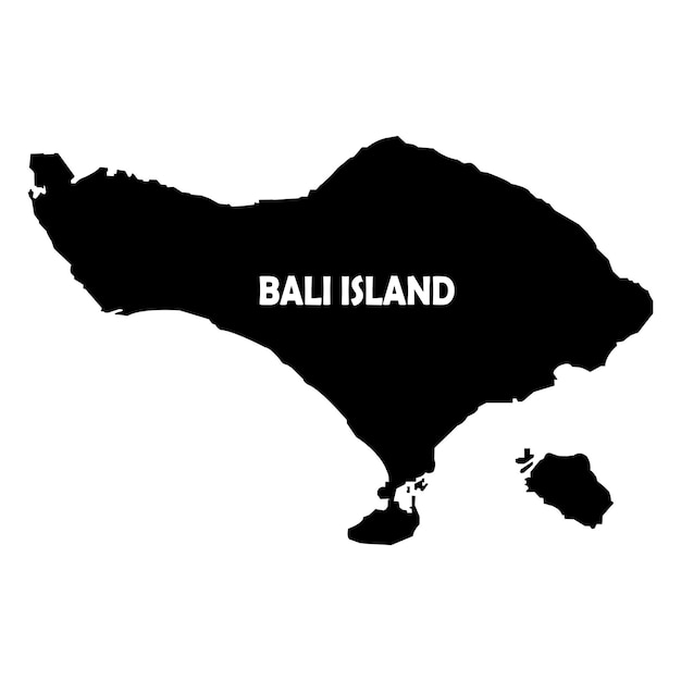 Vector bali island map icon