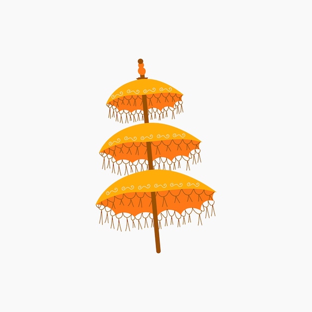 Bali traditional parasol illustration